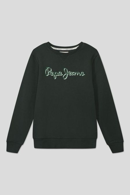 Хлопковый свитшот с логотипом бренда PEPE JEANS