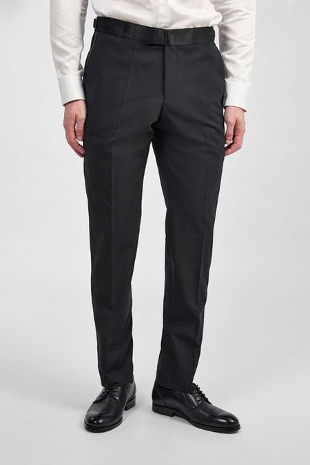 Брюки шерстяные облегающего кроя BOSS