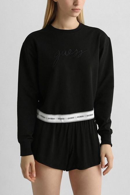 Свитшот хлопковый с логотипом Guess