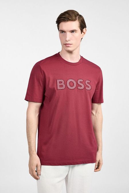 Футболка хлопковая с логотипом BOSS