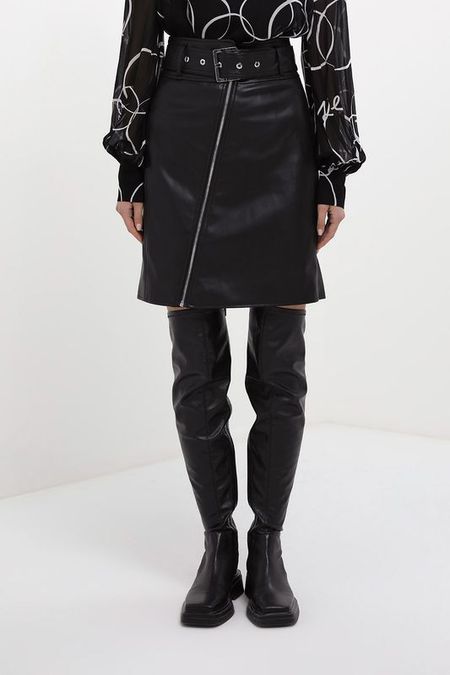 Юбка на молнии с широким ремнем Karl Lagerfeld
