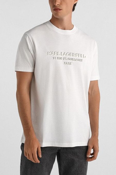 Футболка хлопковая с логотипом Karl Lagerfeld