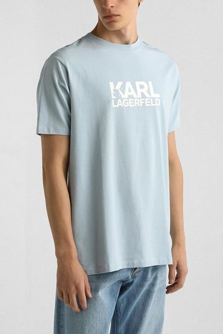 Футболка хлопковая с логотипом Karl Lagerfeld
