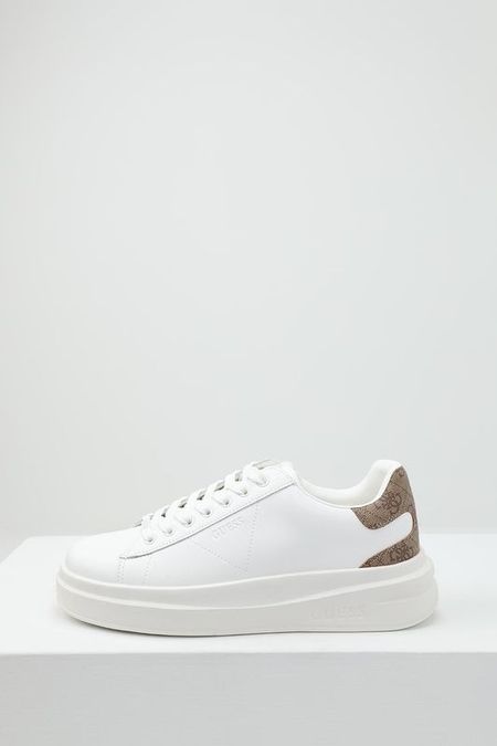 Кеды кожаные на высокой подошве Guess