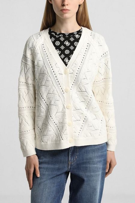 Кардиган вязаный ажурный Guess