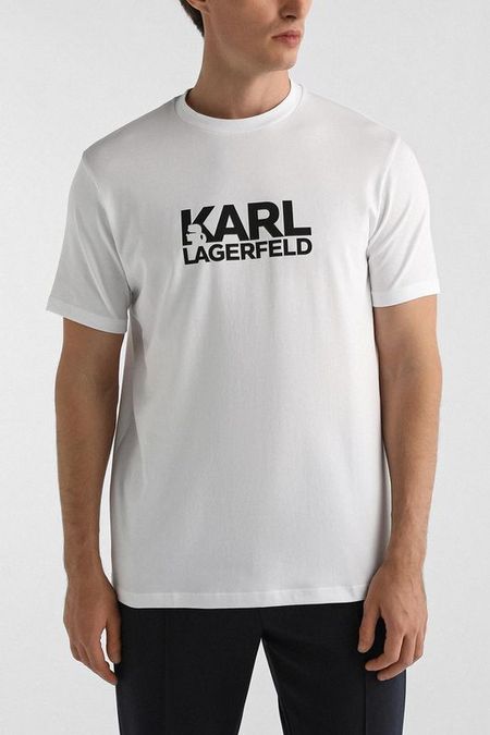 Футболка хлопковая с логотипом Karl Lagerfeld