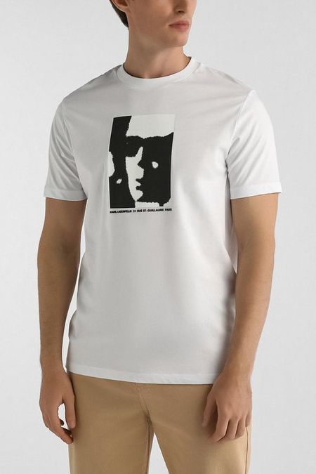 Футболка хлопковая с логотипом Karl Lagerfeld
