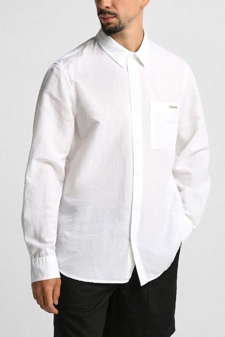 Рубашка из льна и хлопка Calvin Klein Jeans