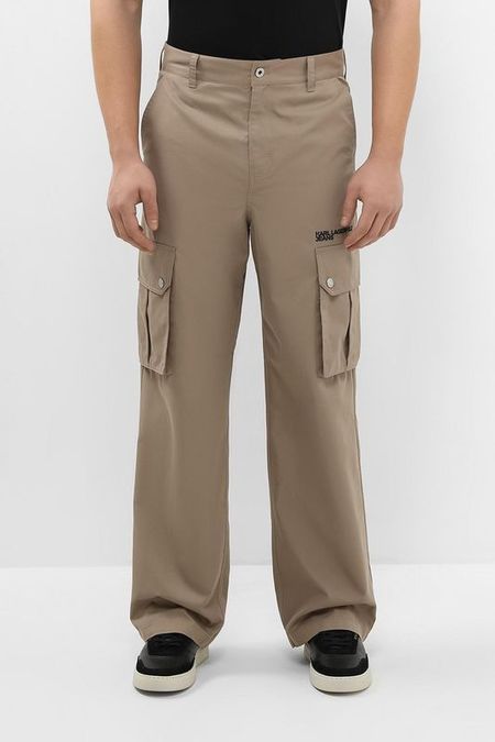 Брюки из смесового хлопка с карманами Karl Lagerfeld Jeans