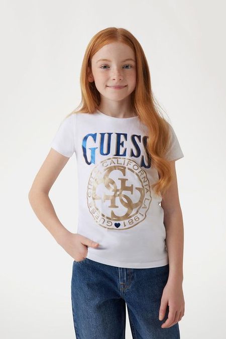 Футболка хлопковая с логотипом Guess