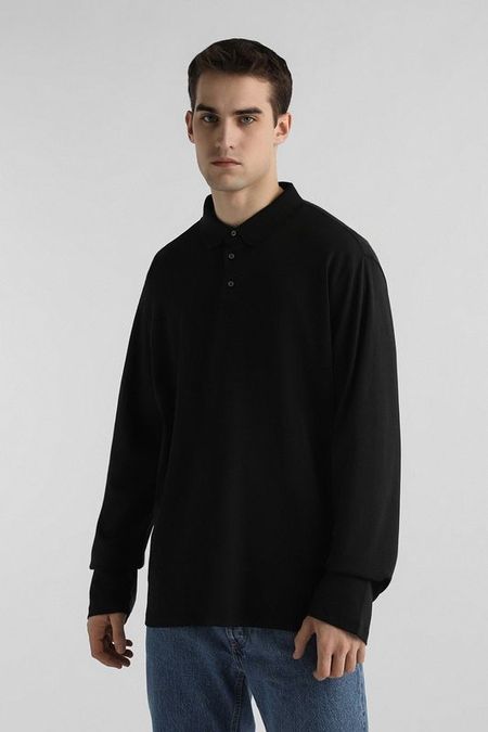 Поло хлопковое с длинным рукавом Calvin Klein