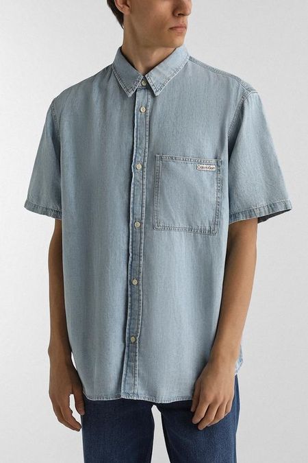 Рубашка джинсовая с коротким рукавом Calvin Klein Jeans