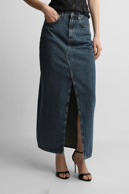 Юбка макси джинсовая с разрезом PEPE JEANS