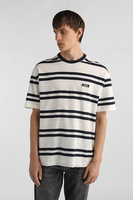 Футболка хлопковая в полоску Guess