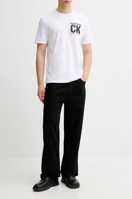 Футболка хлопковая с логотипом Calvin Klein