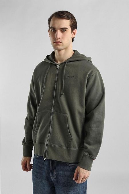 Толстовка хлопковая на молнии с капюшоном LEVI'S