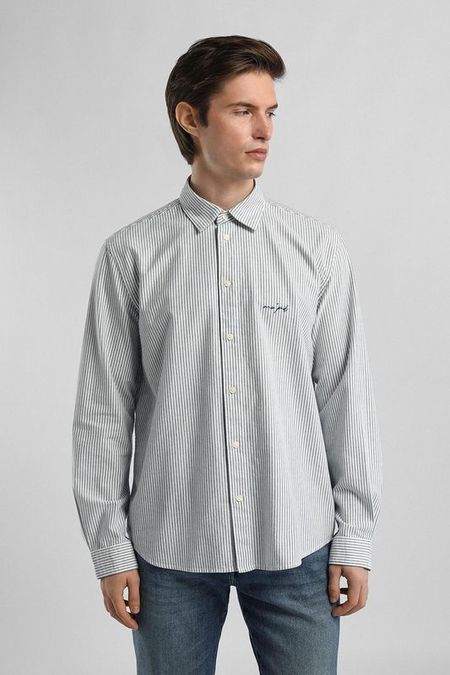 Рубашка хлопковая в полоску Marc O'Polo Denim