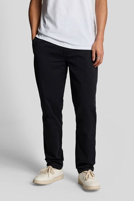 Брюки хлопковые прямого кроя Lyle & Scott