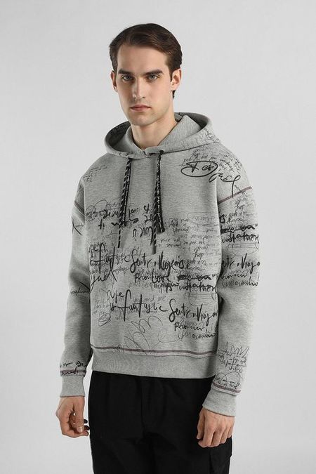 Худи хлопковое с принтом Desigual