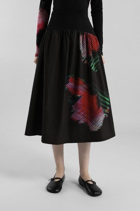 Юбка на широком поясе расклешенная Desigual