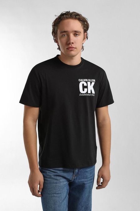 Футболка хлопковая с логотипом Calvin Klein