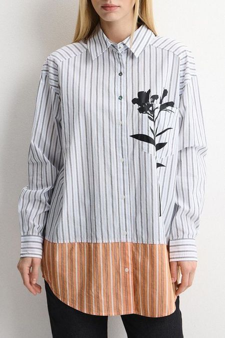 Рубашка хлопковая свободного кроя Desigual