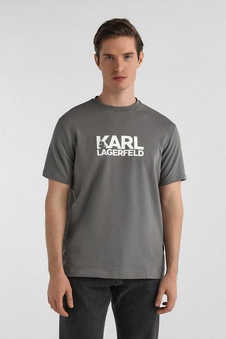 Футболка хлопковая с логотипом Karl Lagerfeld