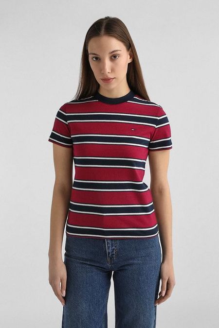 Футболка хлопковая в полоску Tommy Jeans