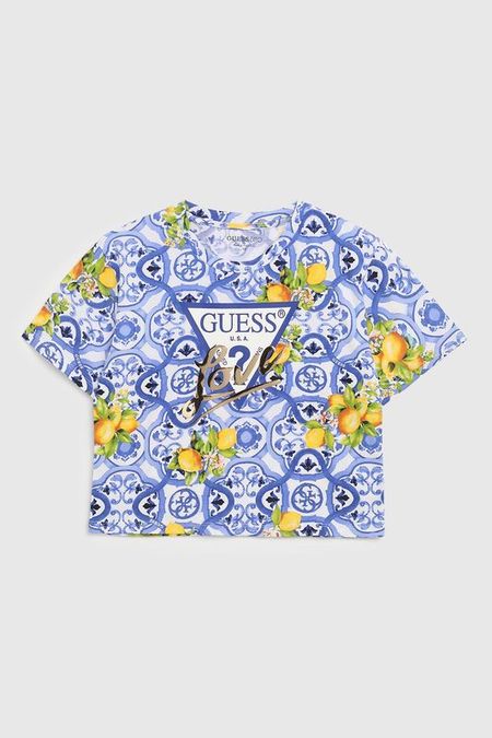 Футболка хлопковая с принтом Guess