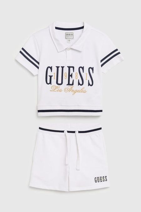 Комплект хлопковый из поло и шорт Guess