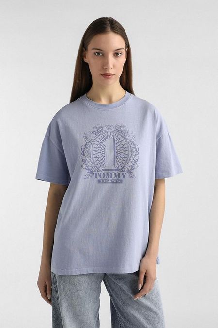 Футболка хлопковая с принтом Tommy Jeans