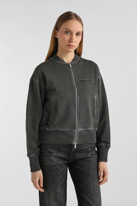 Толстовка хлопковая на молнии Karl Lagerfeld Jeans