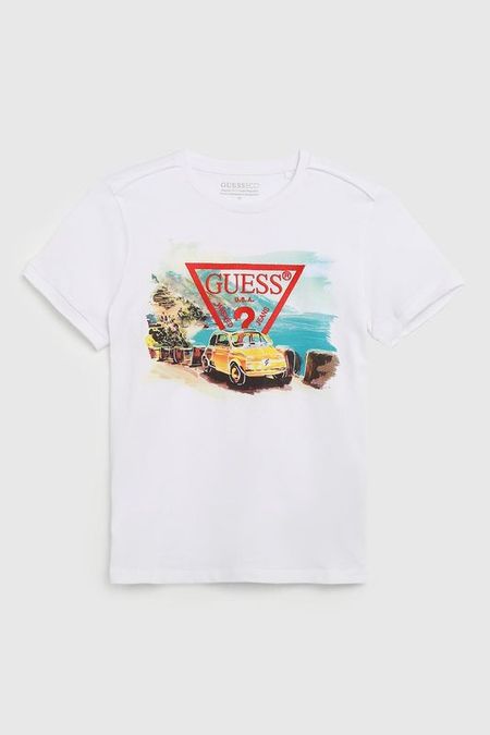 Футболка хлопковая с принтом Guess
