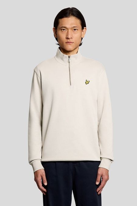 Толстовка хлопковая с воротником на молнии Lyle & Scott