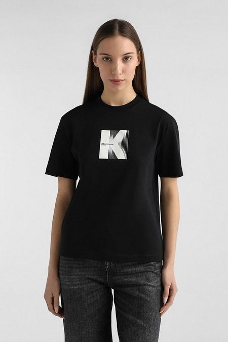 Футболка хлопковая с логотипом Karl Lagerfeld Jeans