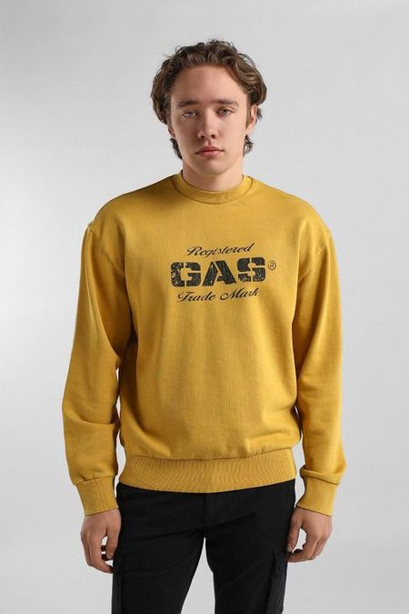 Свитшот хлопковый с логотипом GAS