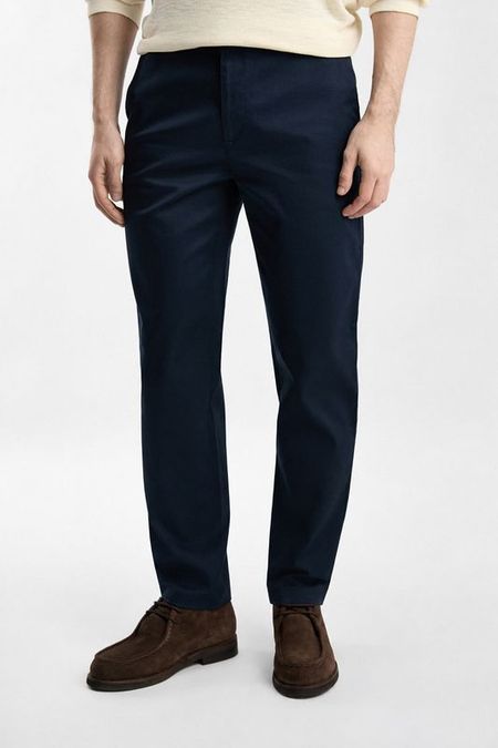 Брюки хлопковые зауженного кроя Calvin Klein