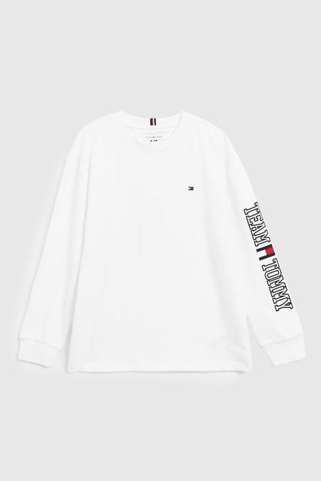 Лонгслив хлопковый с логотипом Tommy Hilfiger