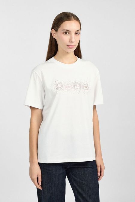 Футболка хлопковая с принтом Karl Lagerfeld