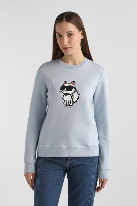 Свитшот хлопковый с логотипом Karl Lagerfeld