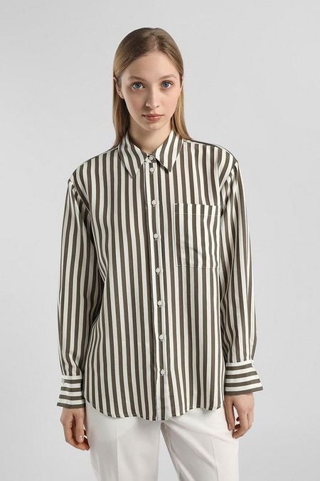 Рубашка свободного кроя в полоску Comma,