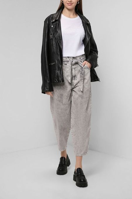 Джинсы на высокой талии с поясом Allsaints