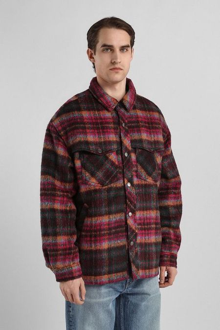 Куртка из смесовой шерсти в клетку Desigual