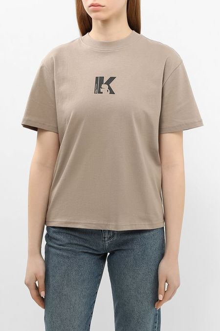 Футболка хлопковая с логотипом Karl Lagerfeld Jeans