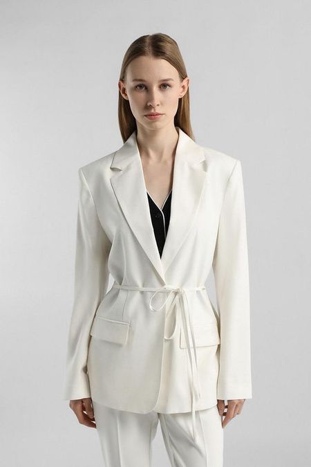 Жакет свободного кроя с поясом Karl Lagerfeld Jeans
