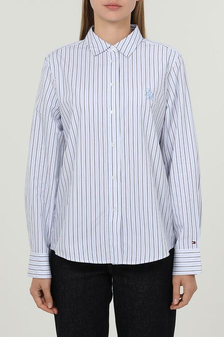 Рубашка хлопковая в полоску Tommy Hilfiger