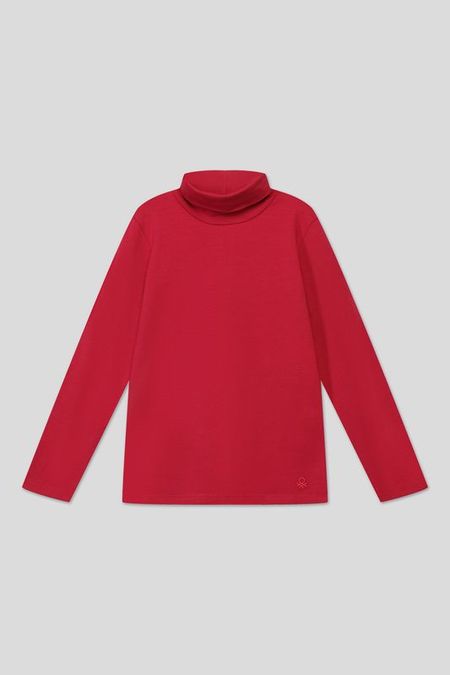 Однотонная водолазка из хлопка Benetton