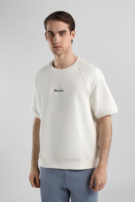 Свитшот хлопковый с коротким рукавом Guess Jeans