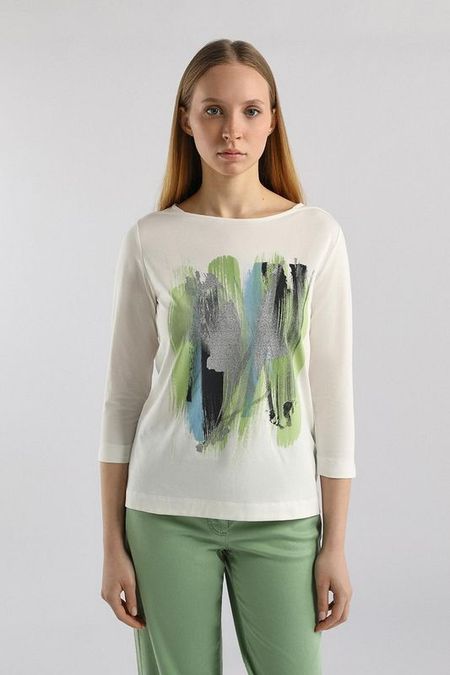 Лонгслив хлопковый с принтом Gerry Weber