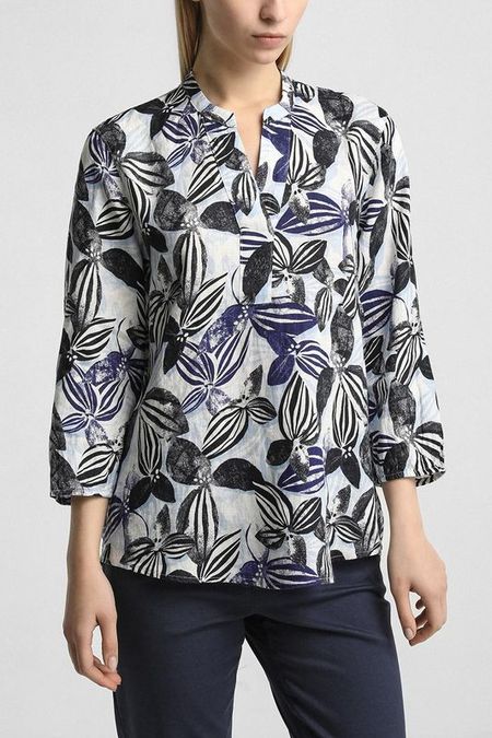 Блуза льняная с принтом Gerry Weber